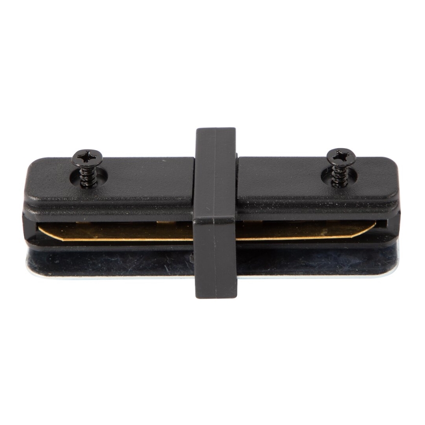 Connecteur pour luminaires dans le système de rail monophase droit noir