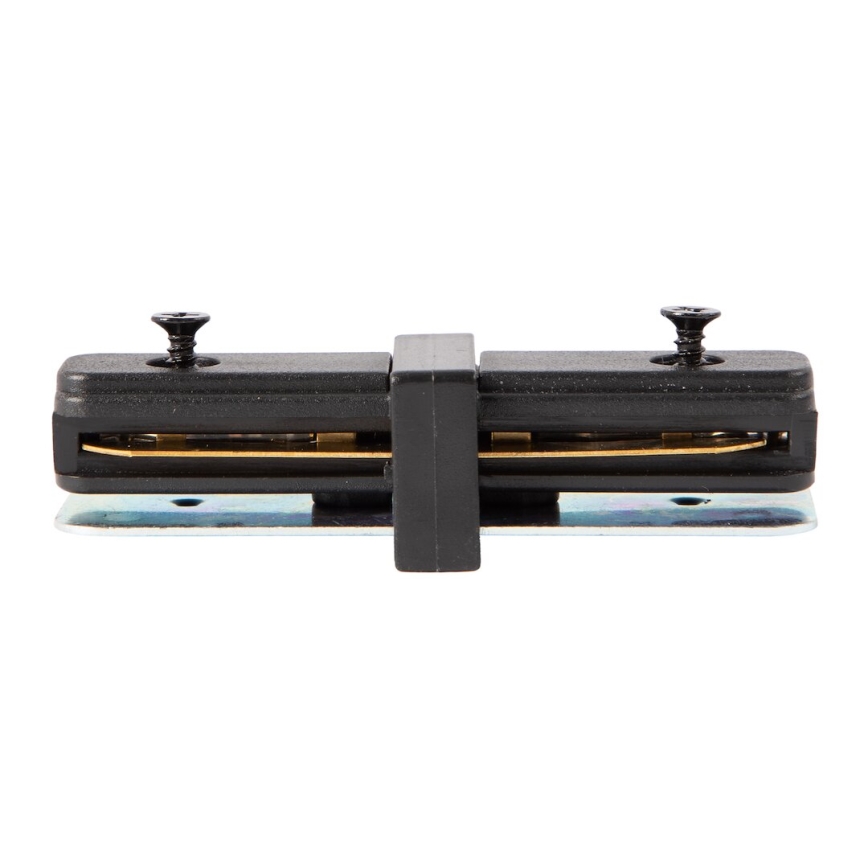 Connecteur pour luminaires dans le système de rail monophase droit noir