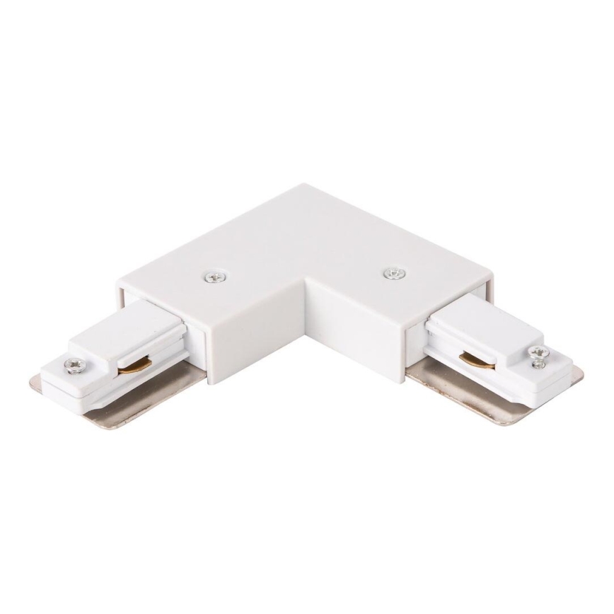 Connecteur pour luminaires dans le système de rail monophase type L + alimentation électrique blanc