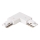 Connecteur pour luminaires dans le système de rail monophase type L + alimentation électrique blanc