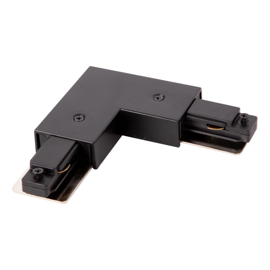 Connecteur pour luminaires dans le système de rail monophase type L + alimentation électrique noir