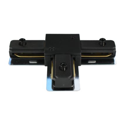 Connecteur pour luminaires dans le système de rail monophase type T noir