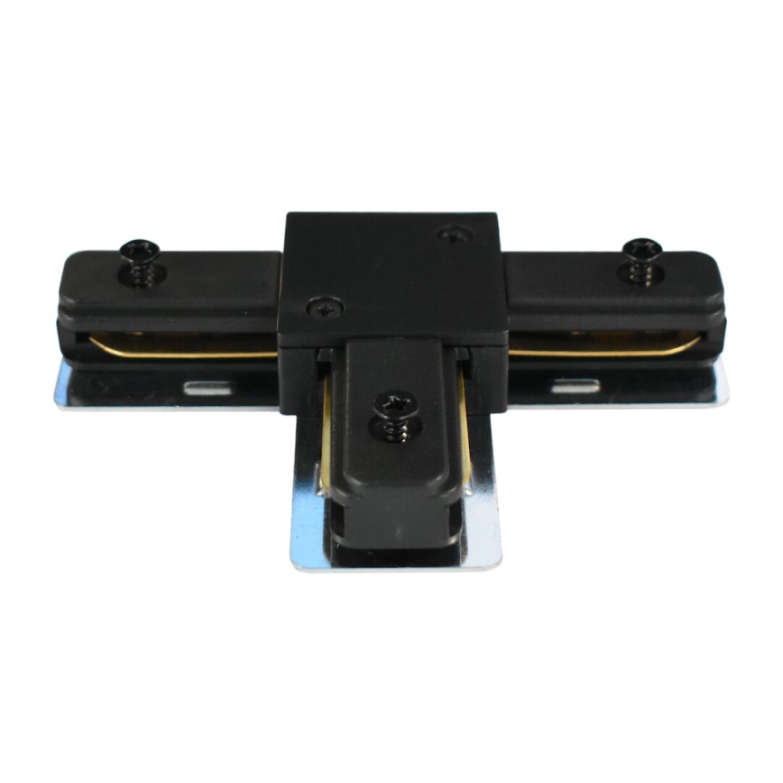 Connecteur pour luminaires dans le système de rail monophase type T noir