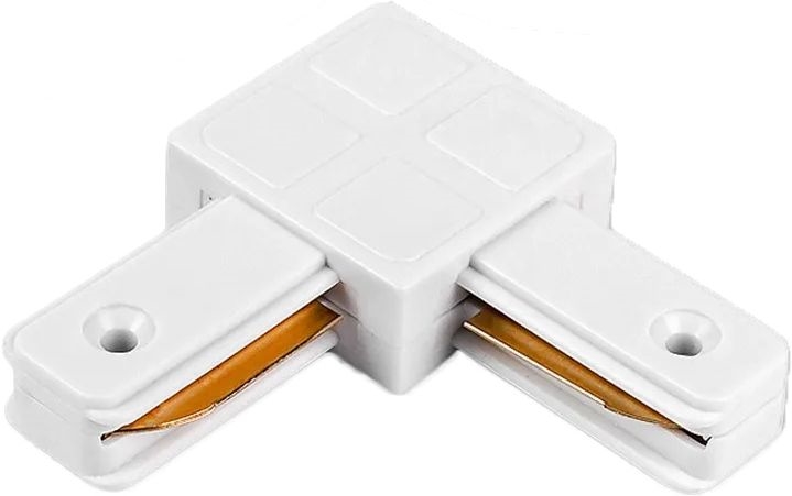 Connecteur pour luminaires pour système sur rail monophasé, type L, blanc