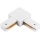 Connecteur pour luminaires pour système sur rail monophasé, type L, blanc