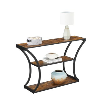 Console ELDUR 120 x 30 cm marron/noir