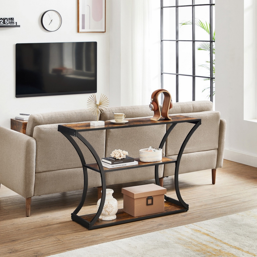 Console ELDUR 120 x 30 cm marron/noir