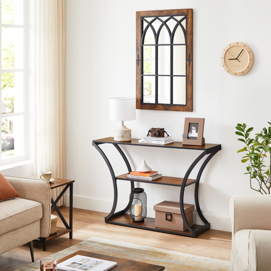 Console ELDUR 120 x 30 cm marron/noir