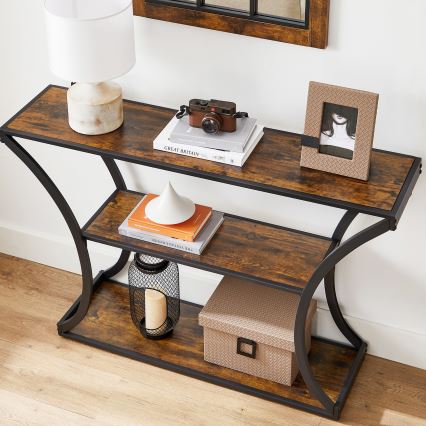 Console ELDUR 120 x 30 cm marron/noir