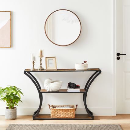 Console ELDUR 120 x 30 cm marron/noir