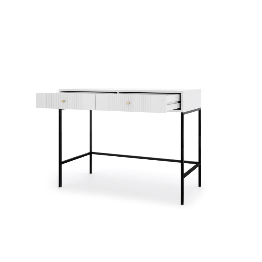 Console LUE 104x50 cm blanche/noire