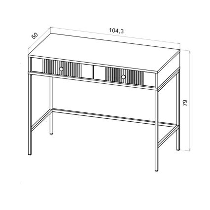 Console LUE 104x50 cm blanche/noire