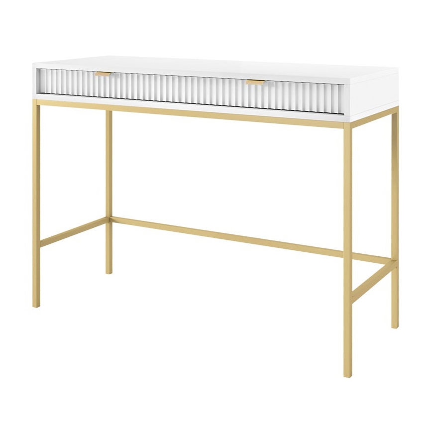 Console NOVA 77x104 cm blanche/dorée