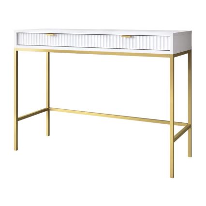 Console NOVA 77x104 cm blanche/dorée