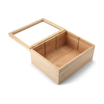 Continenta C3290 - Boîte pour sachets de thé 23x17,5 cm figue caoutchouc