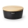 Continenta C3731 - Boîte à pain avec couvercle 27x20 cm noir/bois d'hévéa