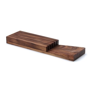 Continenta C4873 - Organisateur de couteaux 39x11x3,5 cm acacia