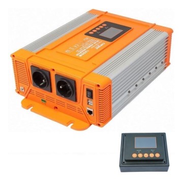 Convertisseur de tension 1200W/12V/230V + télécommande filaire