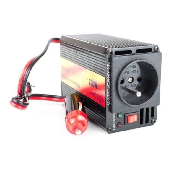 Convertisseur de tension 200W/12/230V + USB