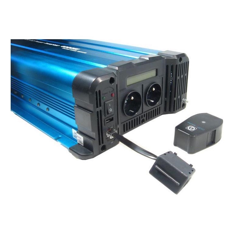 Convertisseur de tension 3000W/12/230V + télécommande