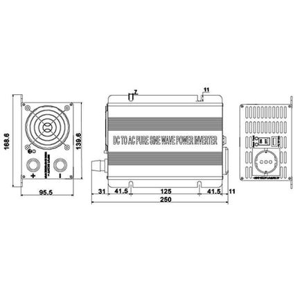 Convertisseur de tension 600W/24V/230V