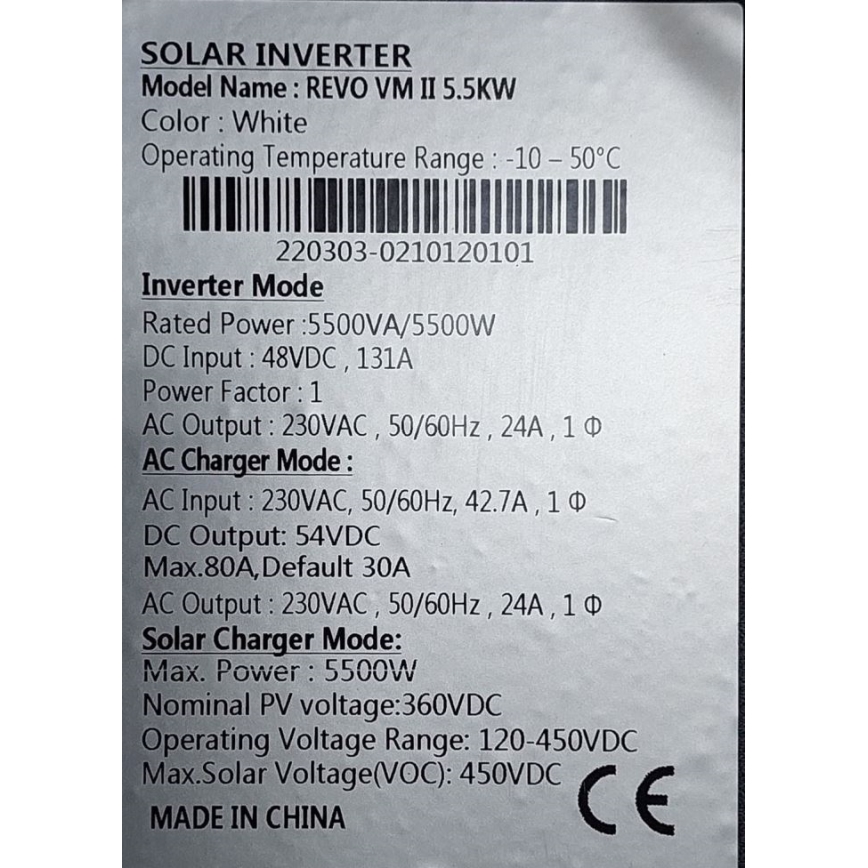 Convertisseur de tension hybride 5500W/48V