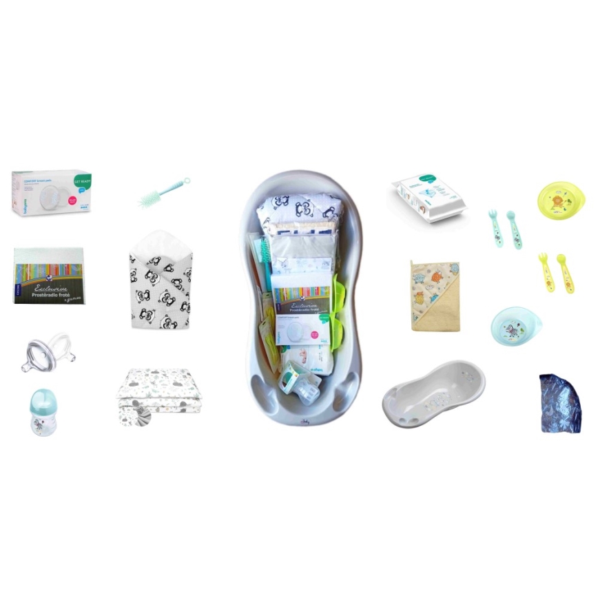COSING - Ensemble de démarrage 16 pièces pour nouveau-nés, gris