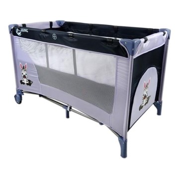 COSING - Lit de voyage inclinable ADAM Zebra Gris