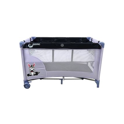 COSING - Lit de voyage inclinable ADAM Zebra Gris