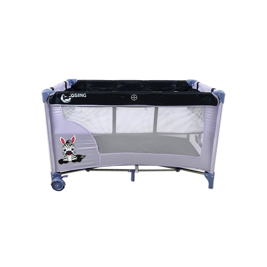 COSING - Lit de voyage inclinable ADAM Zebra Gris
