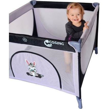 COSING - Parc pour bébé EMA Zebra Grey