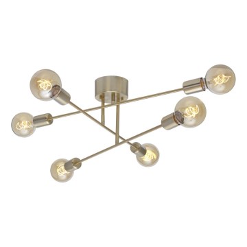 Cottex - Plafonnier BATON 6xE27/60W/230V laiton