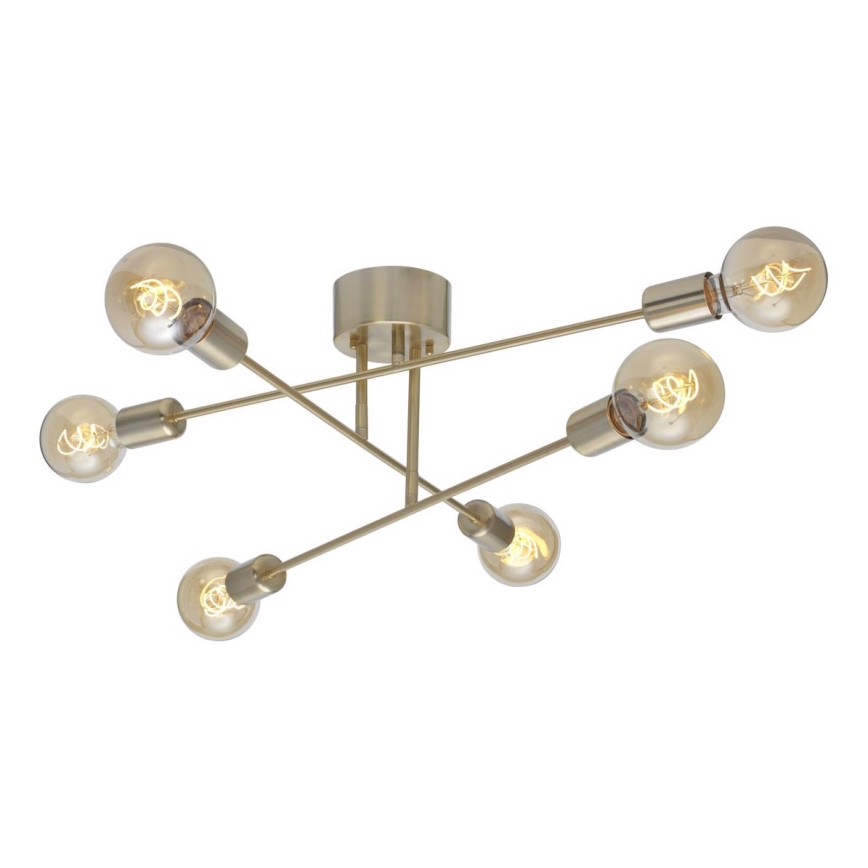 Cottex - Plafonnier BATON 6xE27/60W/230V laiton