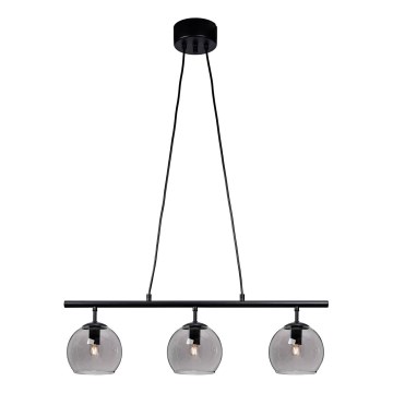 Cottex - Suspension à câble CAPELLA 3xE14/40W/230V fumé/noir