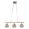 Cottex - Suspension sur câble CAPELLA 3xE14/40W/230V fumé/marron