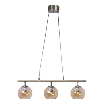 Cottex - Suspension sur câble CAPELLA 3xE14/40W/230V fumé/marron