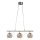 Cottex - Suspension sur câble CAPELLA 3xE14/40W/230V fumé/marron