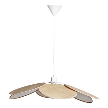 Cottex - Suspension sur câble WINF 1xE27/8W/230V beige/blanc