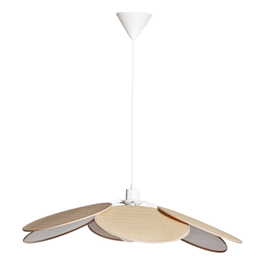 Cottex - Suspension sur câble WINF 1xE27/8W/230V beige/blanc