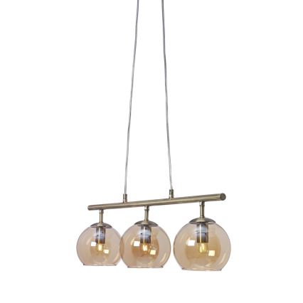 Cottex - Suspension sur câble CAPELLA 3xE14/40W/230V fumé/marron