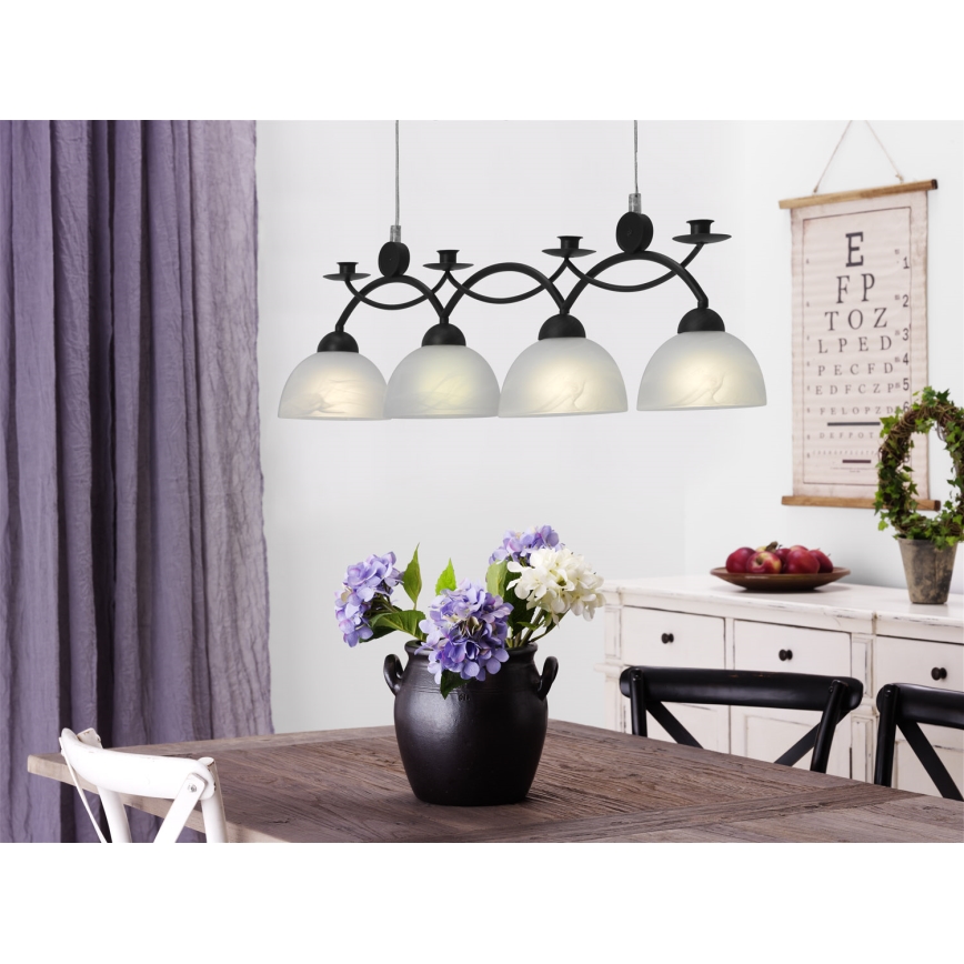 Cottex - Suspension sur câble FLORENS 4xE14/40W/230V