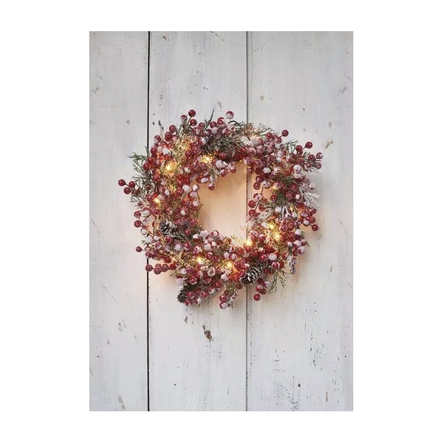 Couronne de Noël LED 20xLED/3xAA blanc chaud