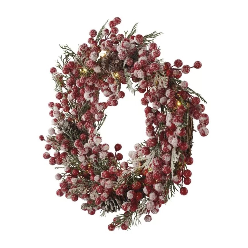 Couronne de Noël LED 20xLED/3xAA blanc chaud