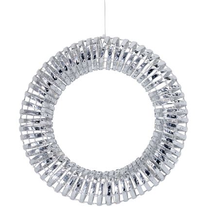 Couronne de Noël LED 30xLED/3xAA Ø 40 cm blanc chaud couronne/argentée