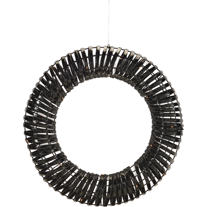 Couronne de Noël LED 30xLED/3xAA Ø 40 cm blanc chaud couronne/noire