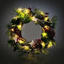 Couronne de Noël LED/3xAA d. 30 cm