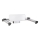 Coussin de dossier 60 x 18,5 cm argent/blanc