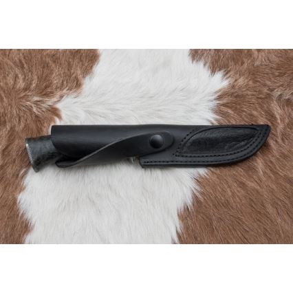 Couteau de chasse en acier de Damas 13,8 cm Bouleau/os de chameau