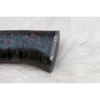 Couteau de chasse en acier de Damas 13,8 cm Bouleau/os de chameau