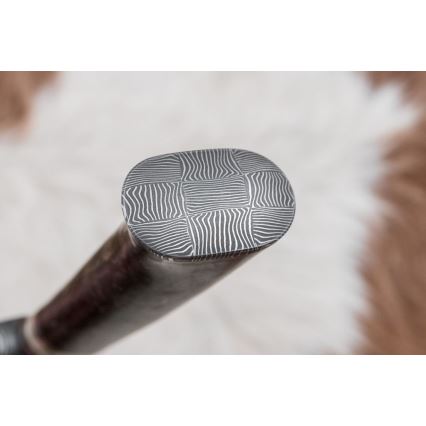Couteau de chasse en acier de Damas 13,8 cm Bouleau/os de chameau